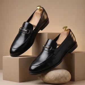 Salvani - Men's Black Calf  Loafer